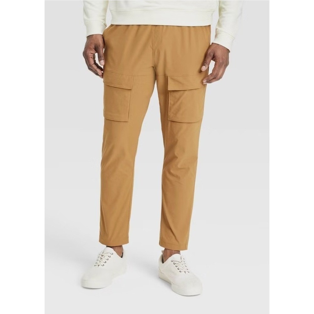All In Motion Mens 2XL Outdoor Cargo Pant Brown Stretch Hiking Utility Techwear - Picture 3 of 10